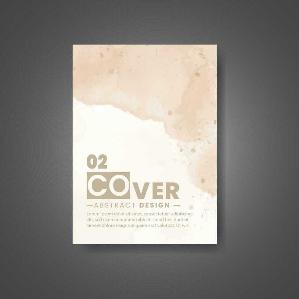 Cover template with watercolor background. Design for your cover, date, postcard, banner, logo. vector