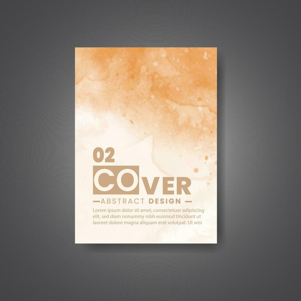 Cover template with watercolor background. Design for your cover, date, postcard, banner, logo. vector