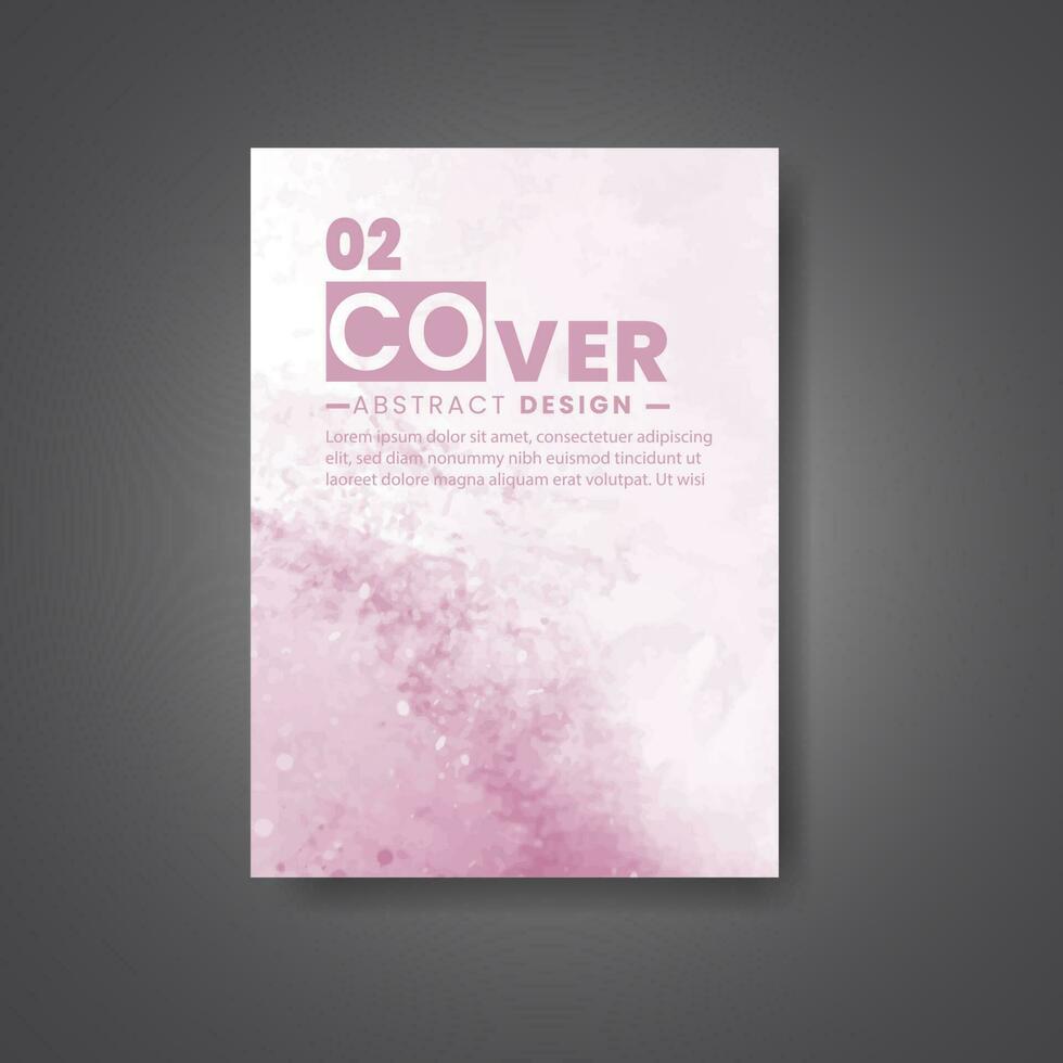 Cover template with watercolor background. Design for your cover, date, postcard, banner, logo. vector