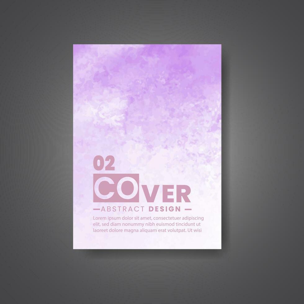 Cover template with watercolor background. Design for your cover, date, postcard, banner, logo. vector