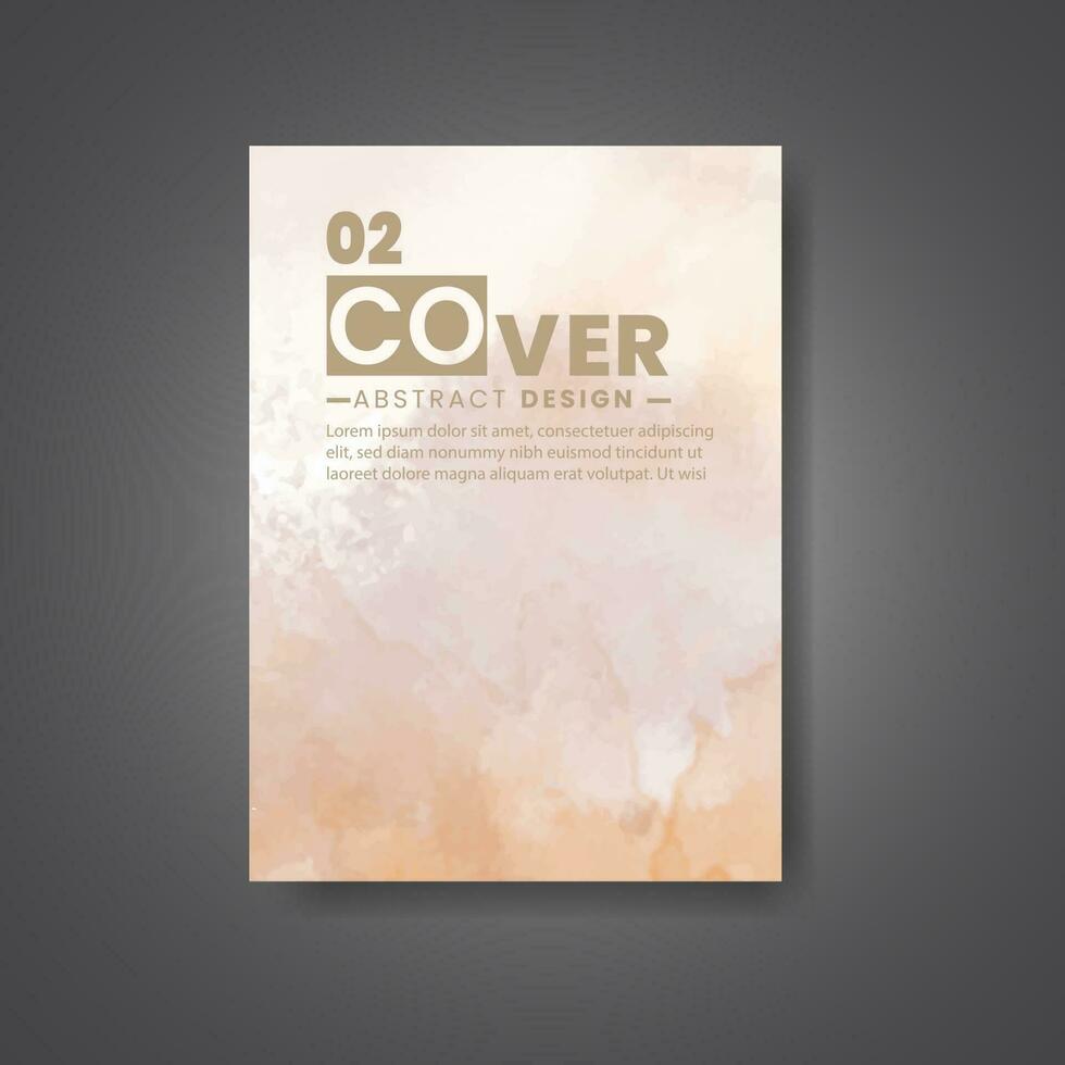 Cover template with watercolor background. Design for your cover, date, postcard, banner, logo. vector