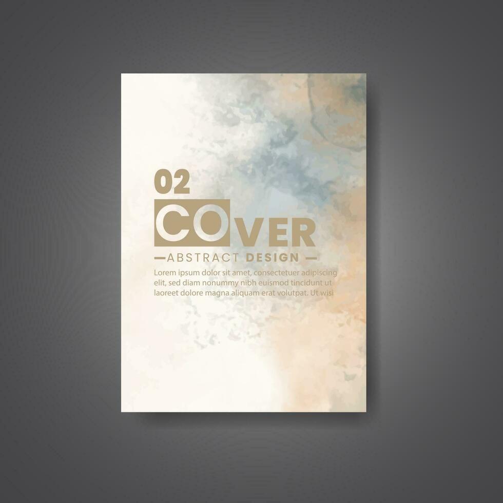 Cover template with watercolor background. Design for your cover, date, postcard, banner, logo. vector