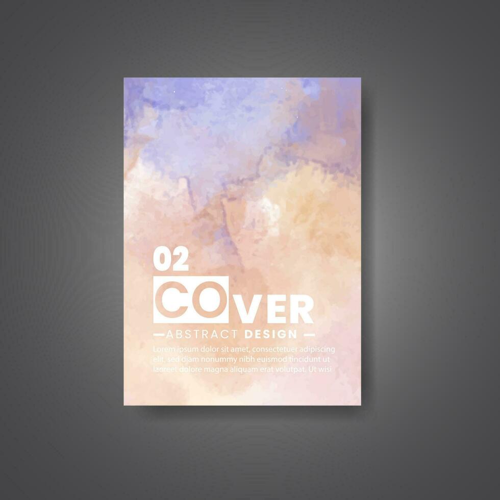 Cover template with watercolor background. Design for your cover, date, postcard, banner, logo. vector