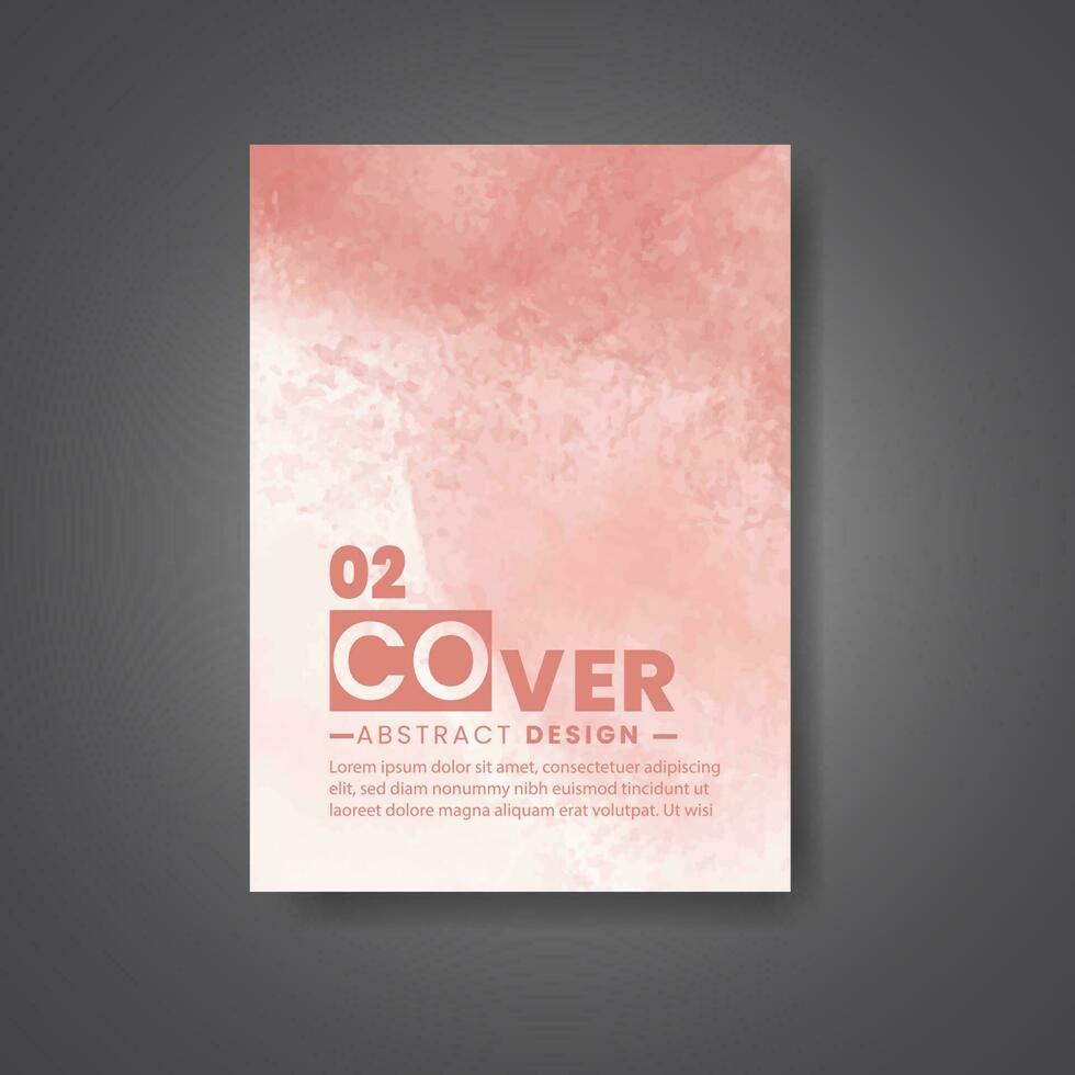 Cover template with watercolor background. Design for your cover, date, postcard, banner, logo. vector