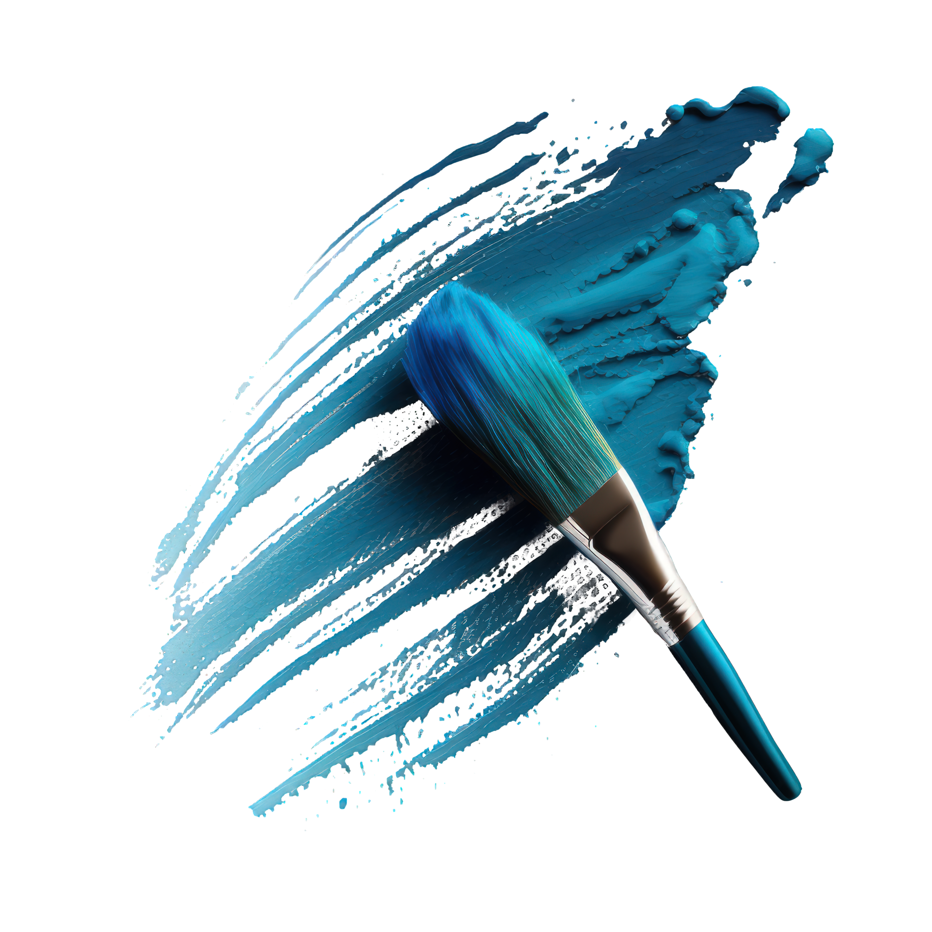 The image shows a brush stroke with a realistic texture and appearance