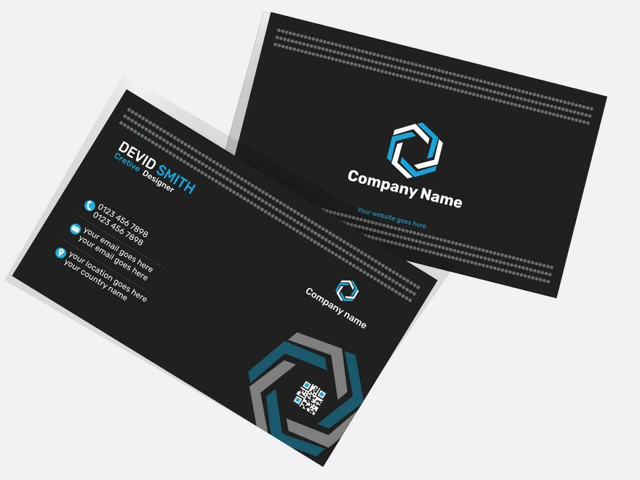 Vector business card design template