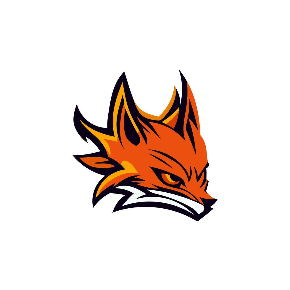 lobo cabeza vector diseño logo