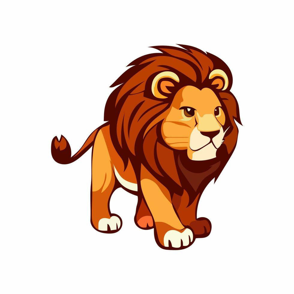 lion cartoon design vector