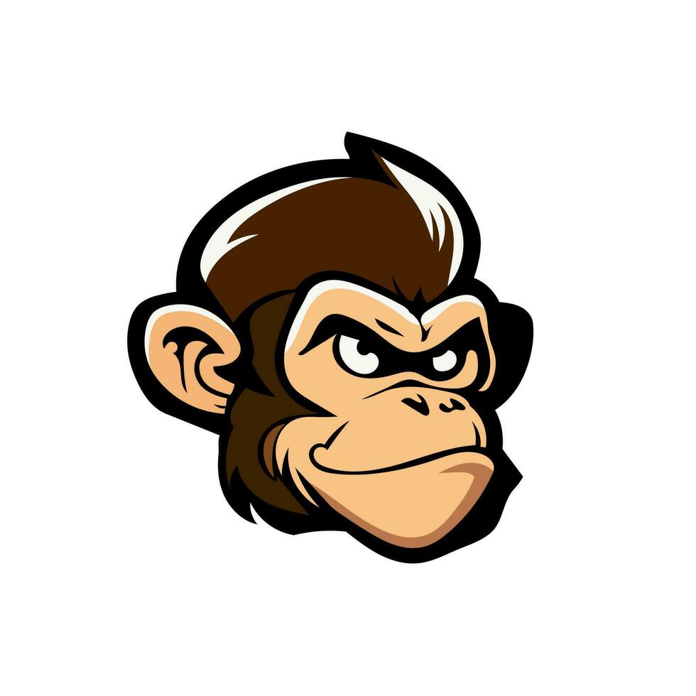 monkey head vector