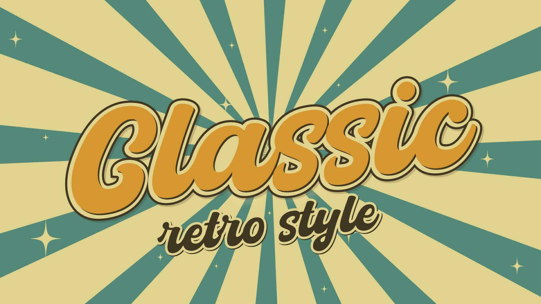 classic retro style vector typography