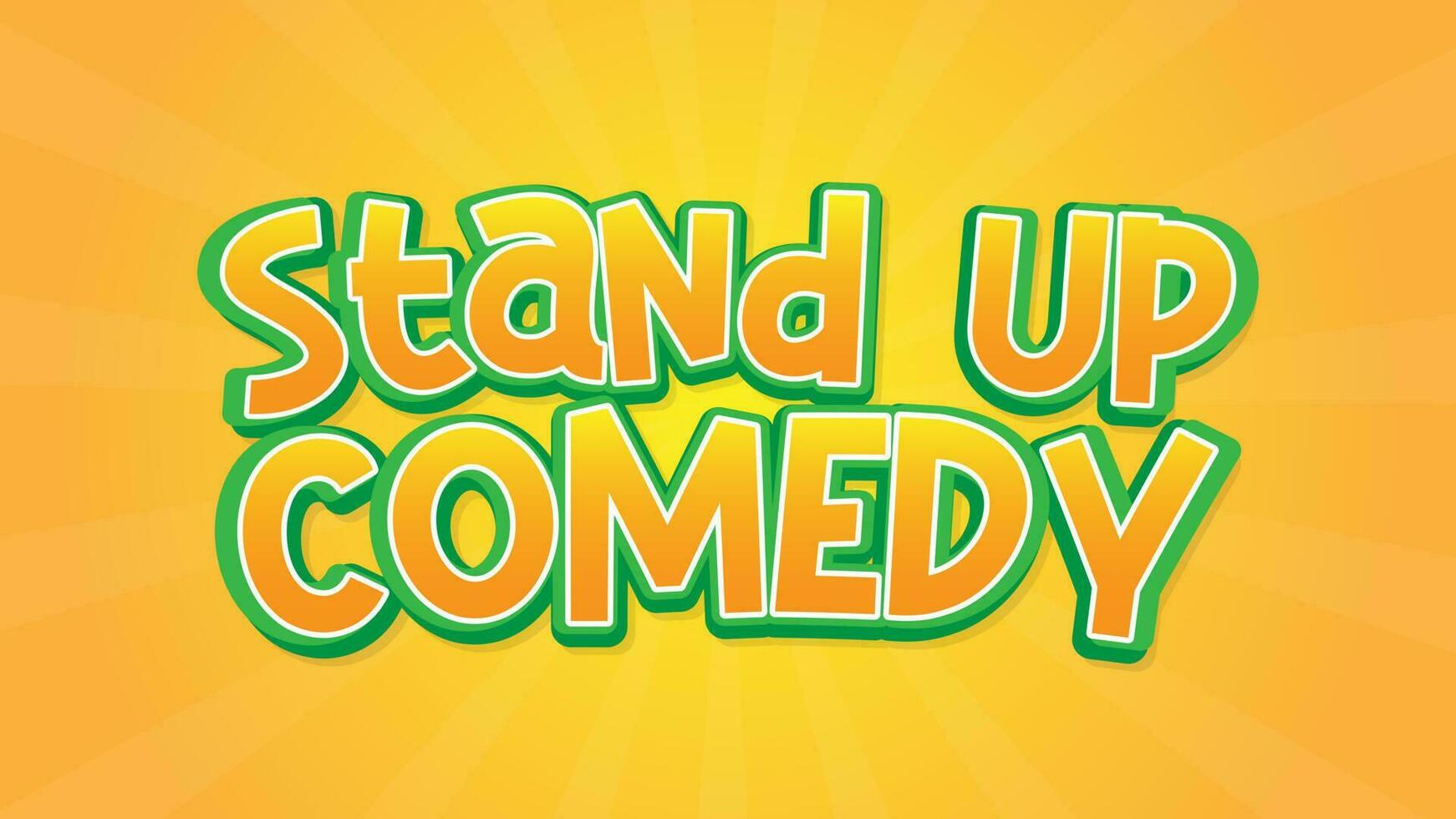 stand up comedy typography style vector