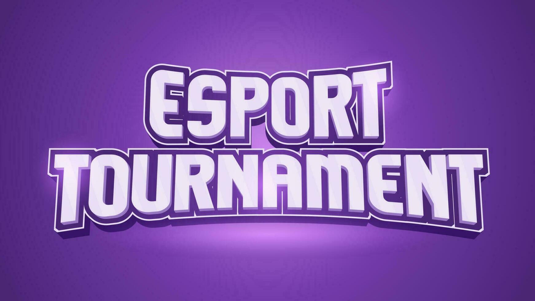 Esport Tournament 3D Typography for Headline and Tittle vector