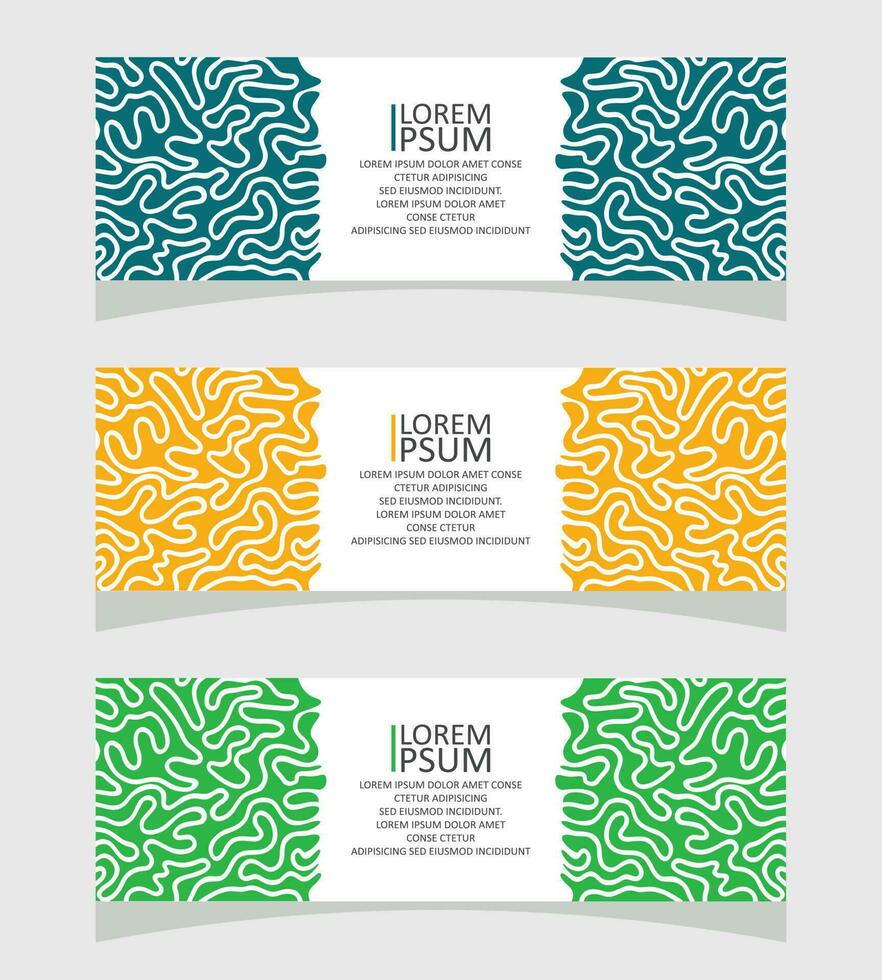 set of backgrounds and a set of vector banners and template design with a pattern of green blue and orange business banner  and  vector banner design download
