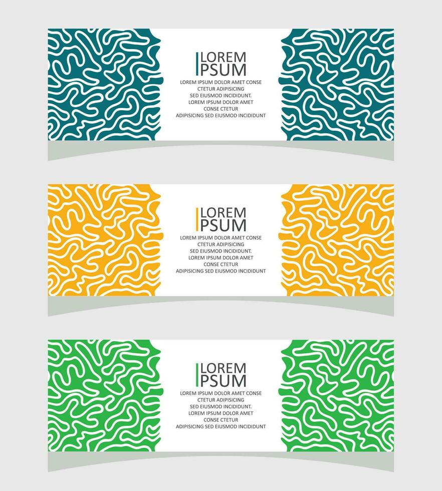 set of backgrounds and a set of vector banners and template design with a pattern of green blue and orange business banner  and  vector banner design download