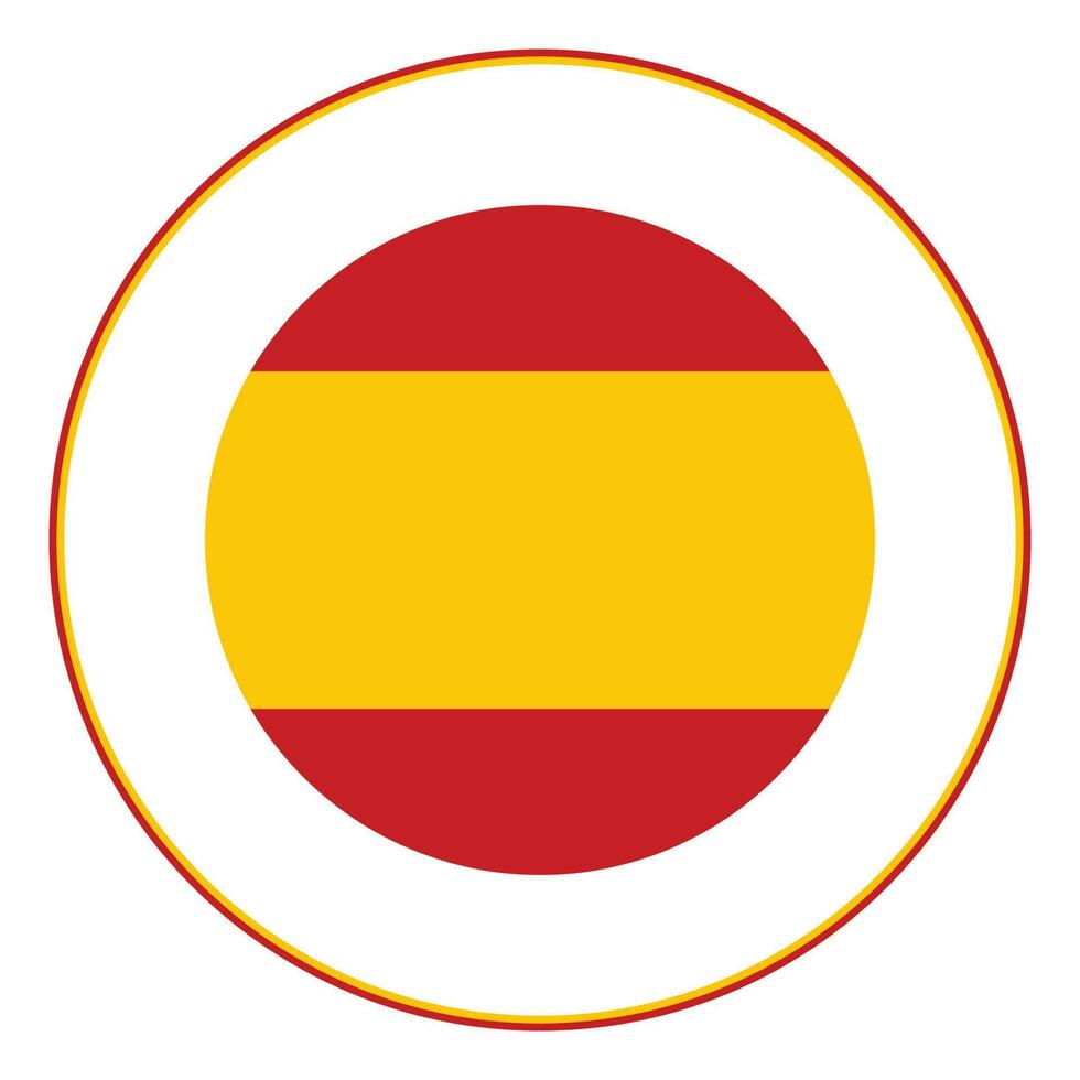 Spain flag in circle vector