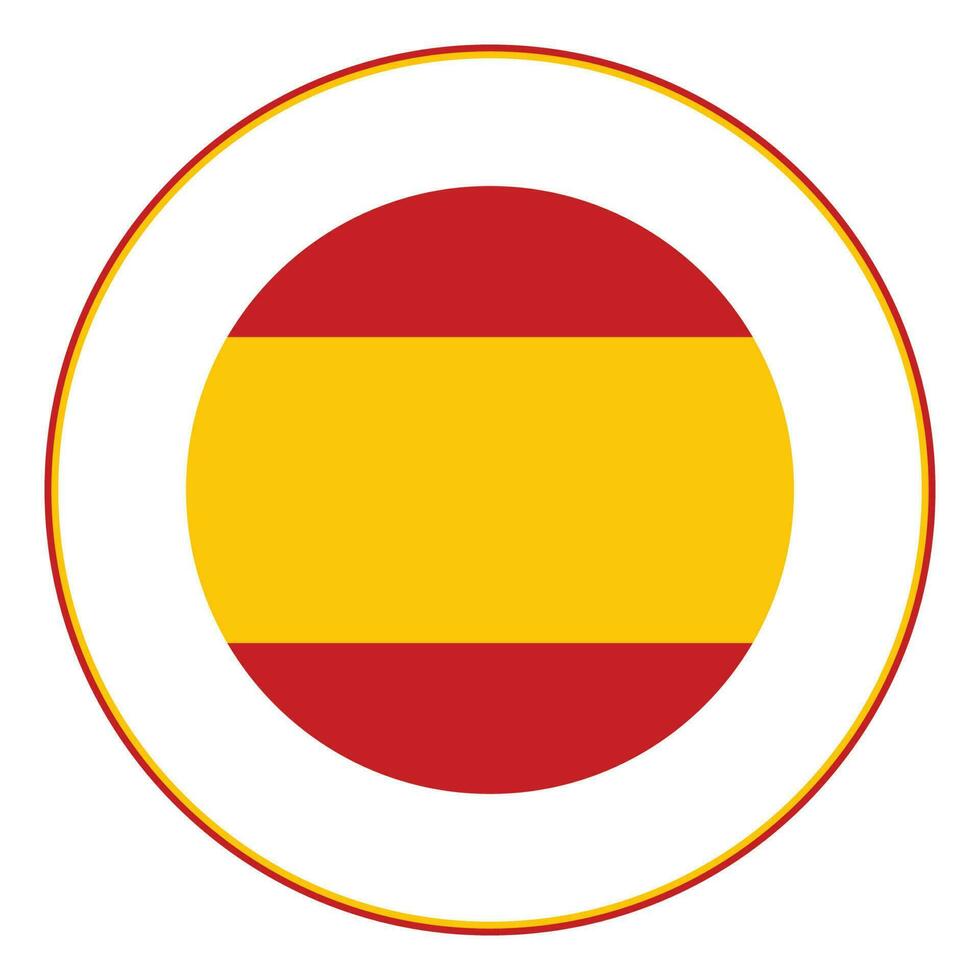 España bandera en circulo vector