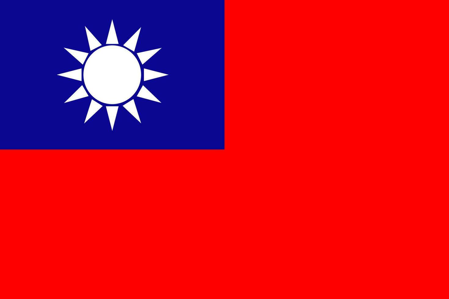 The flag of Taiwan. vector