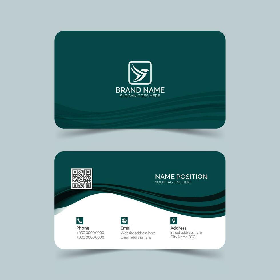 Modern business card template design vector