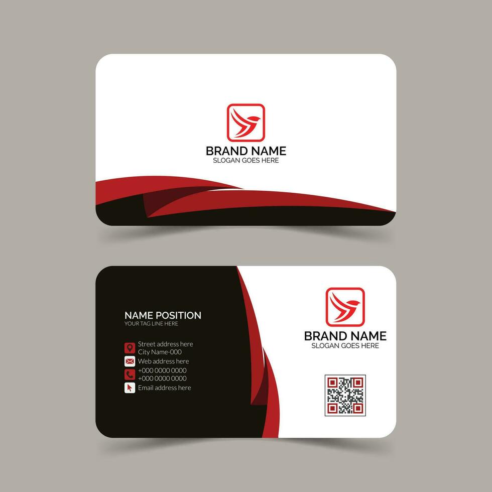 Clean business card layout vector