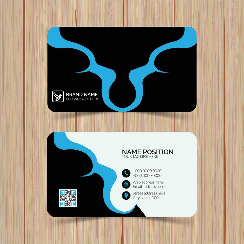 Clean stylish business card layout vector