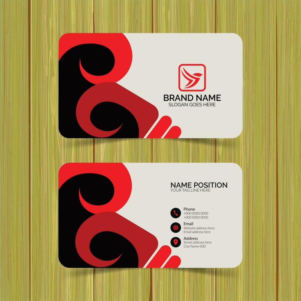 Clean stylish business card layout vector