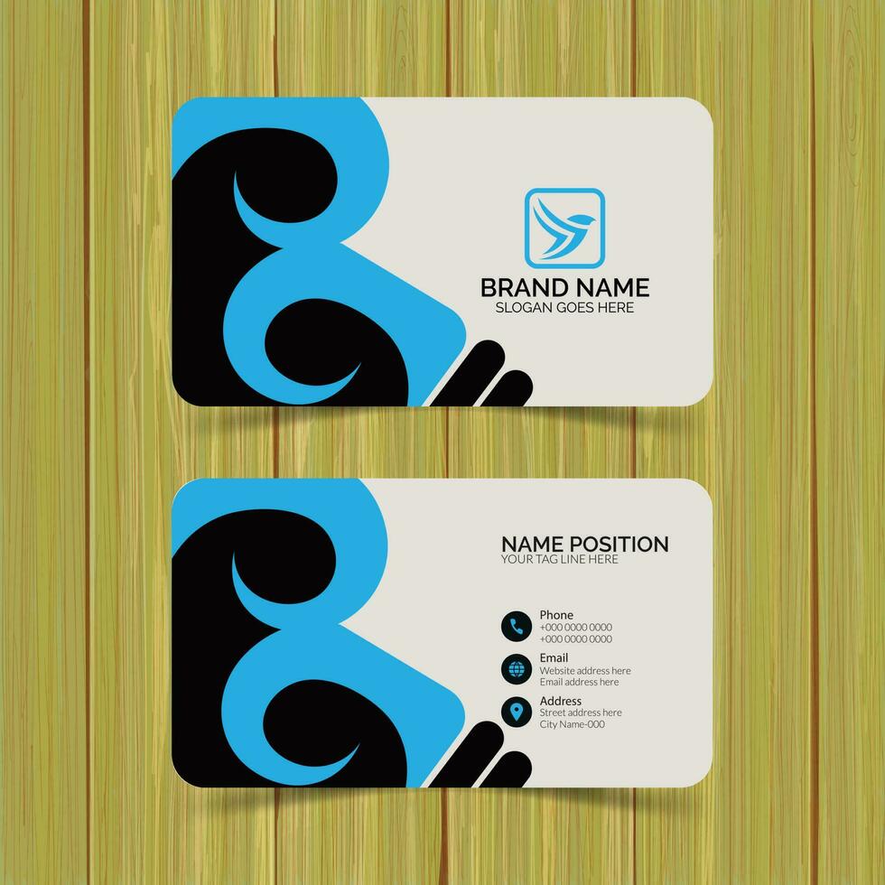 Clean stylish business card layout vector