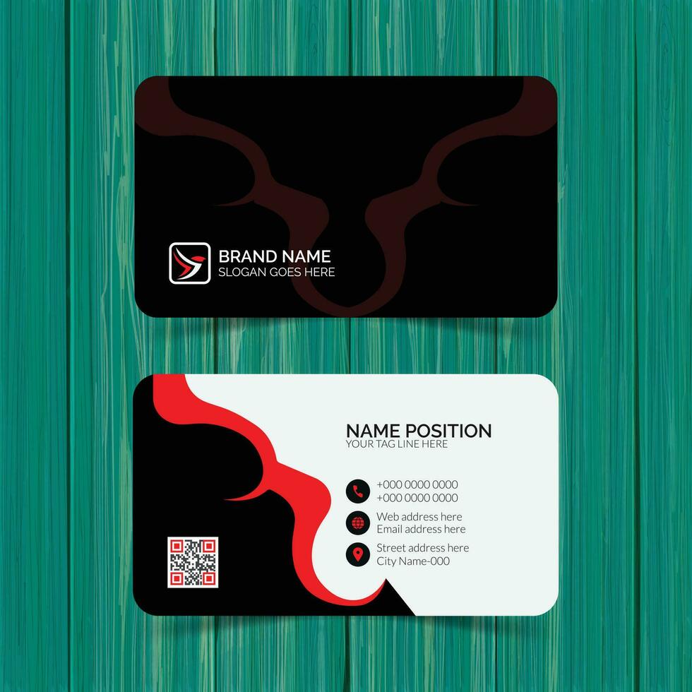 Clean stylish business card layout vector