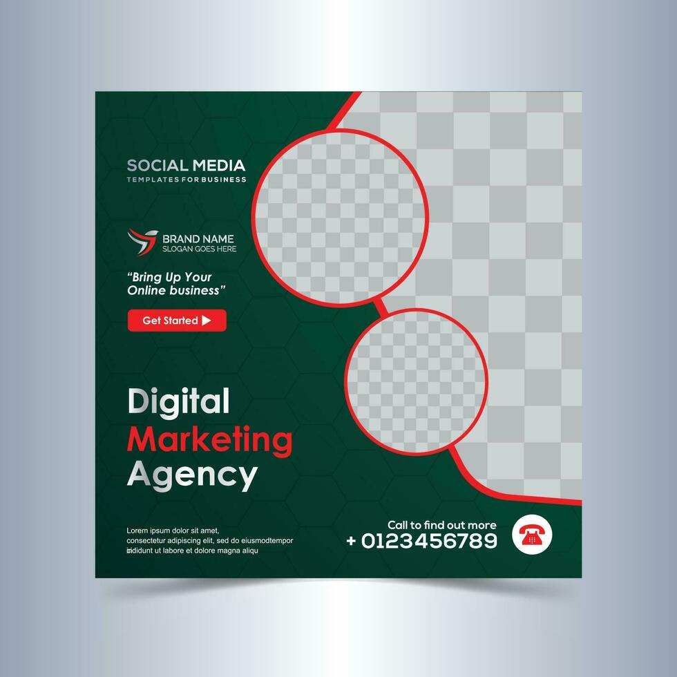 Social media banner template design eps file vector