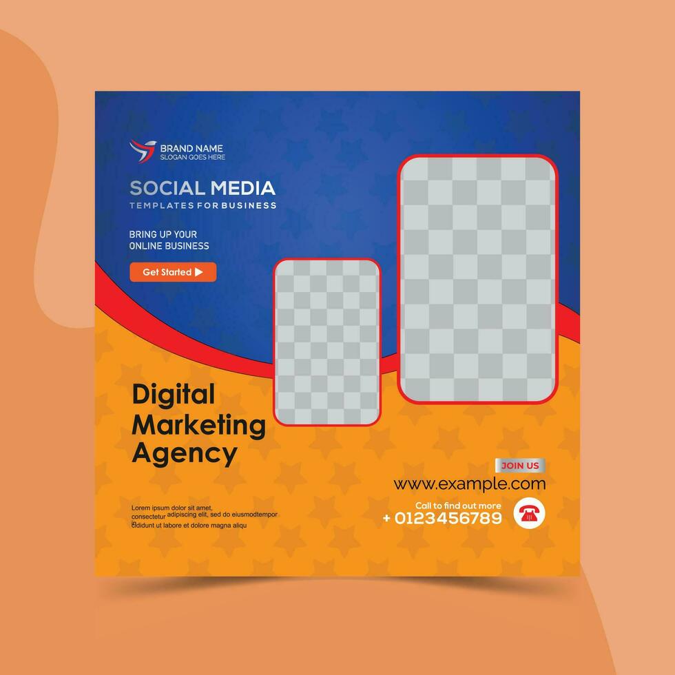 Digital Marketing Social Media Post banner Template, social media post banner design template. business marketing post. vector