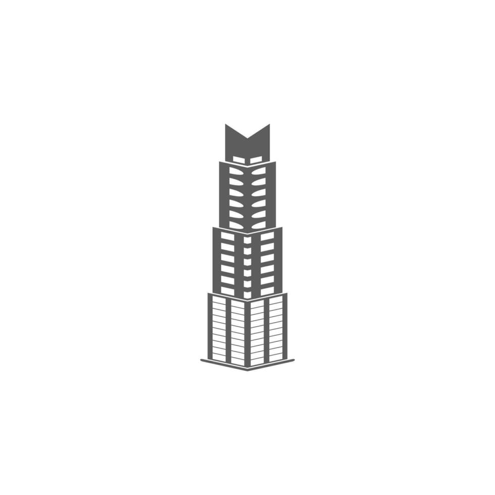 3d skyscraper vector icon illustration