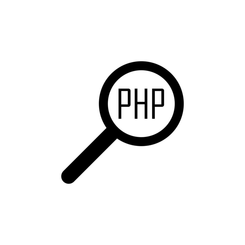 lupa, php vector icono ilustración