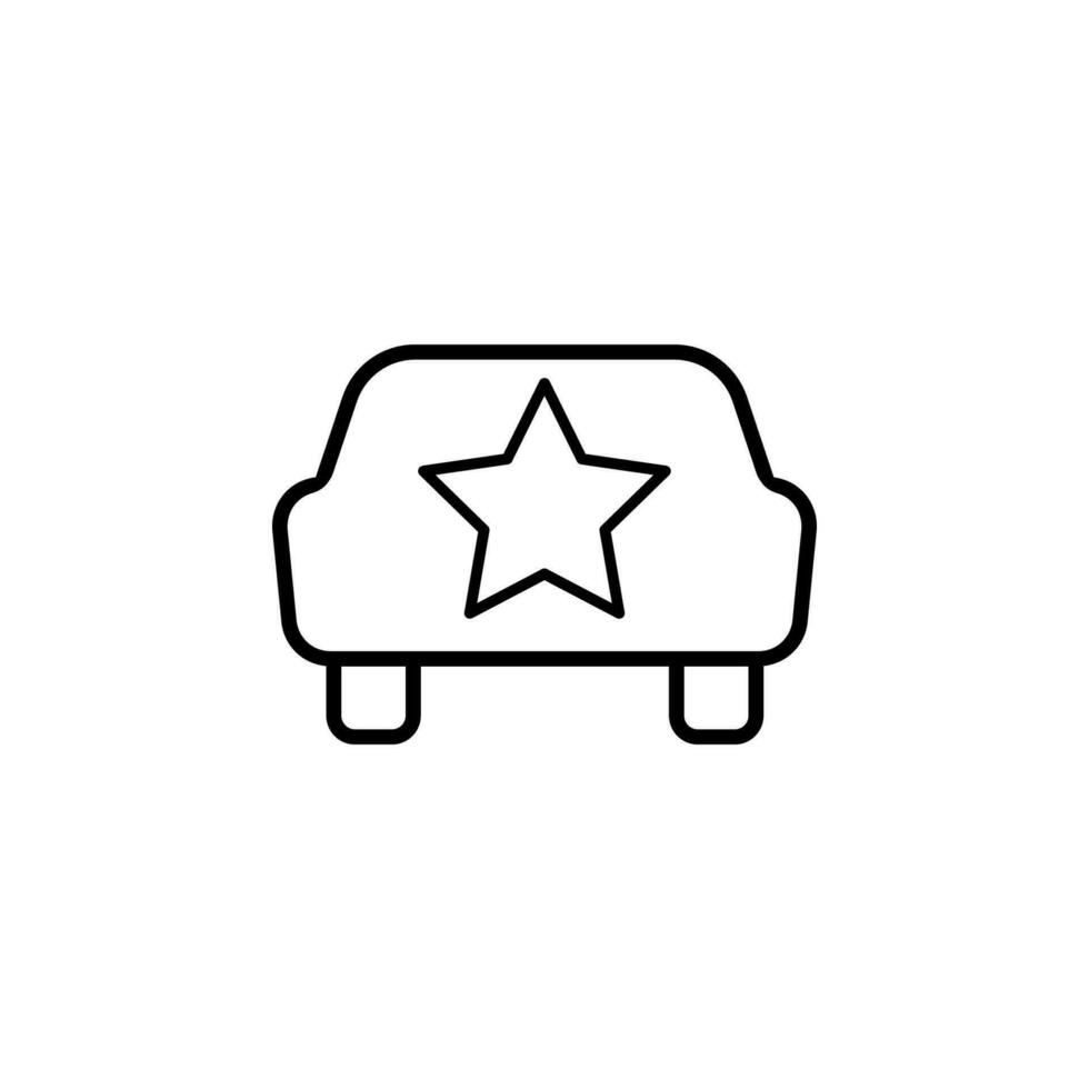 estrella en el coche vector icono ilustración