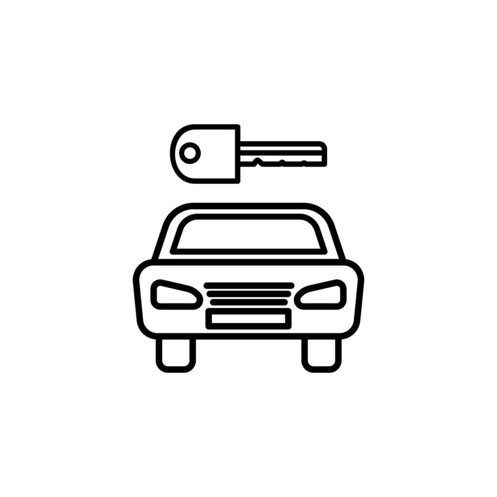 llave y coche vector icono ilustración