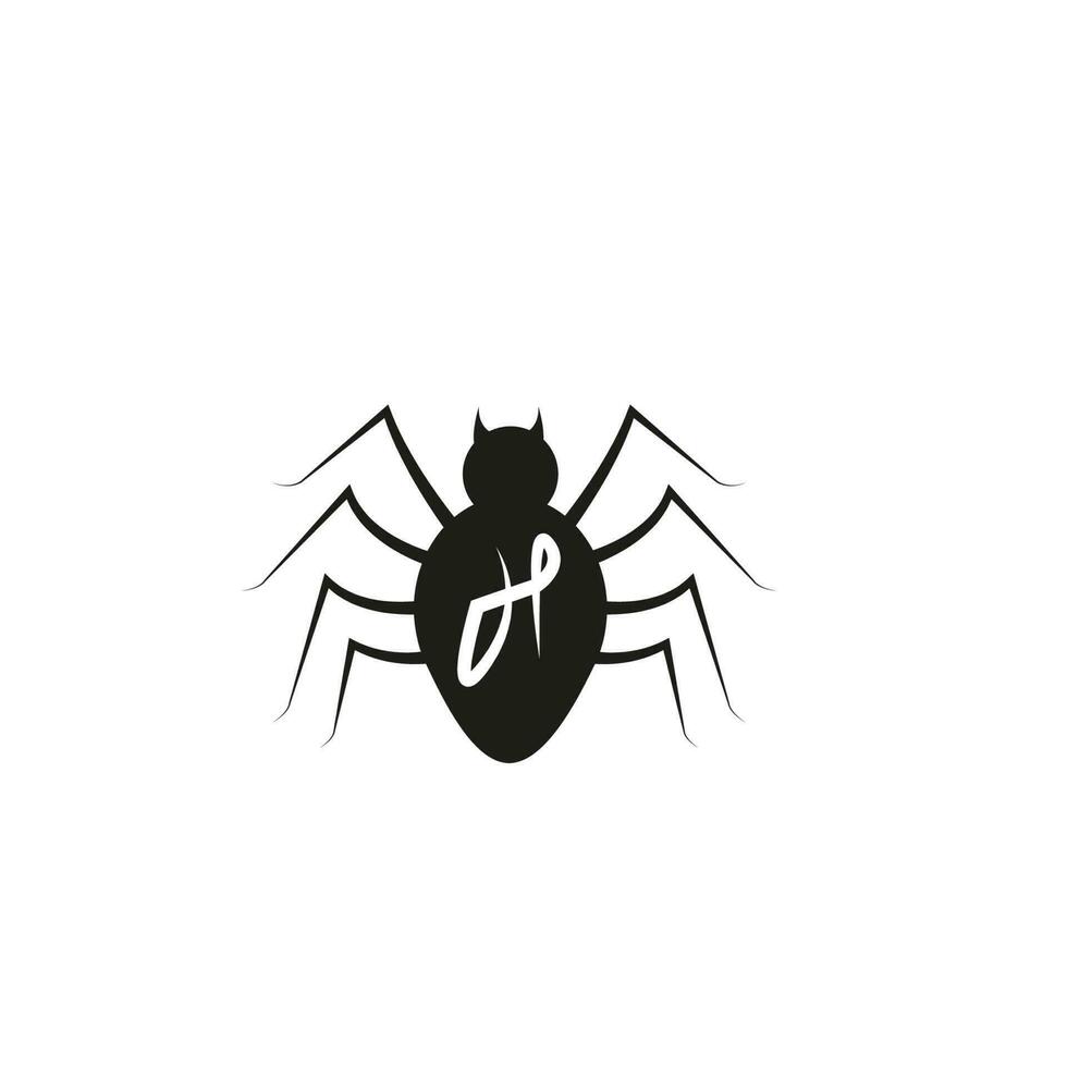 Spider vector icon illustration
