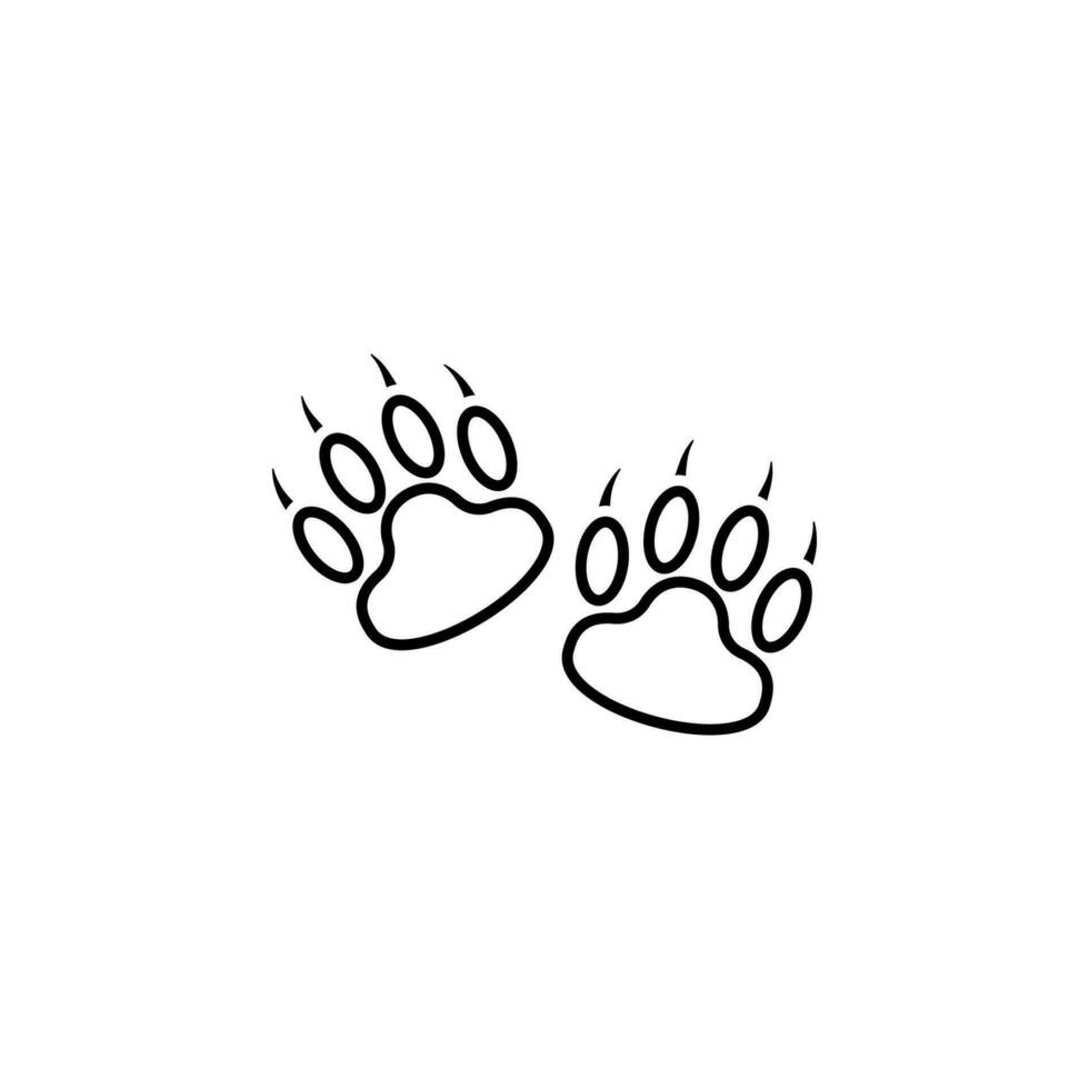 Bear prints, claw marks linear icon 3175255 Vector Art at Vecteezy