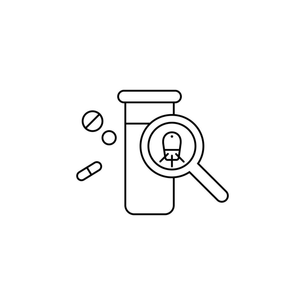 nano particles in a test tube vector icon illustration