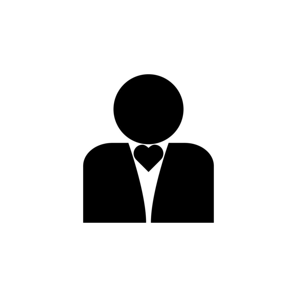 man with heart vector icon illustration