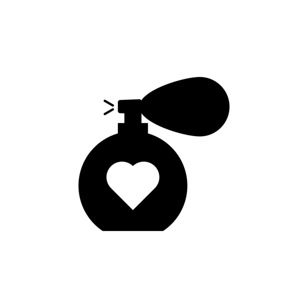 perfume con corazón vector icono ilustración