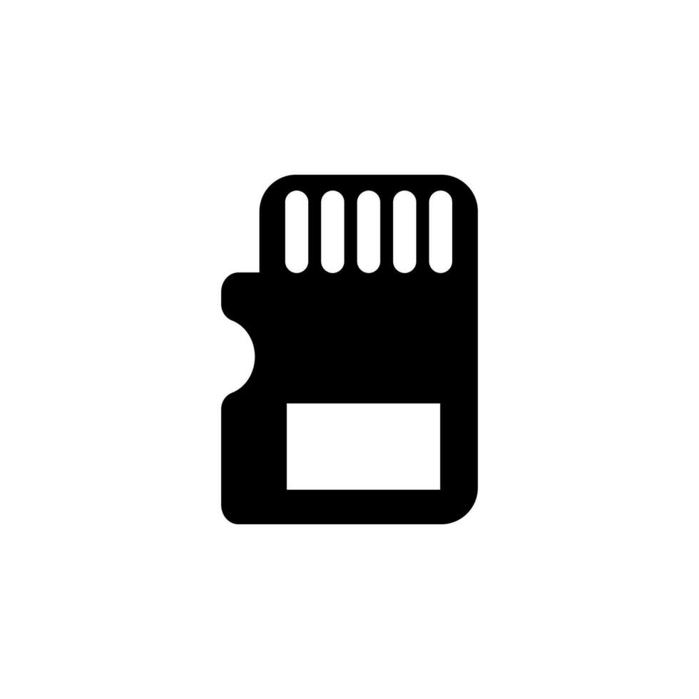 SD card vector icon illustration