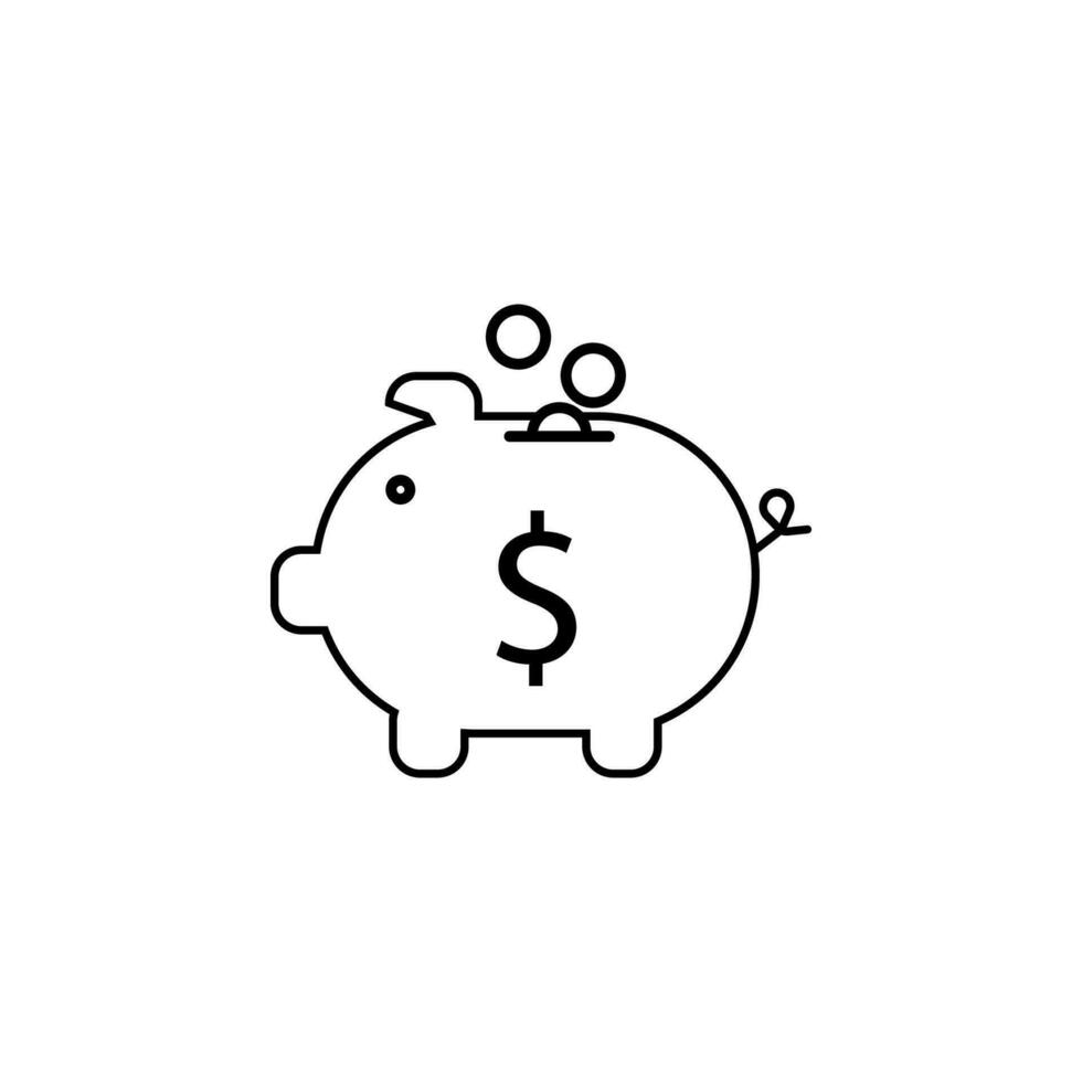 Piggy Bank vector icon illustration 23288682 Vector Art at Vecteezy