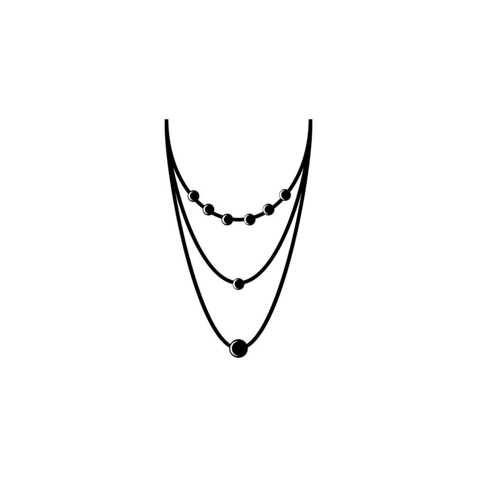 necklace vector icon illustration