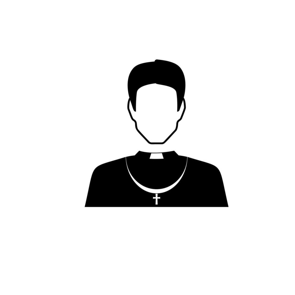 priest avatar vector icon illustration