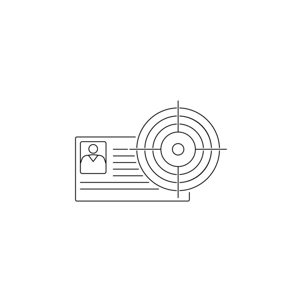 Cv in the sight vector icon illustration