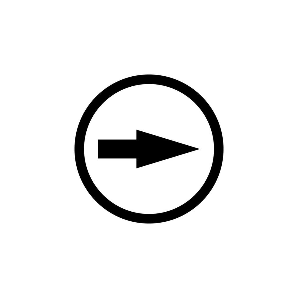arrow in a circle vector icon illustration