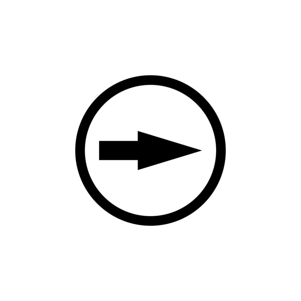 arrow in a circle vector icon illustration