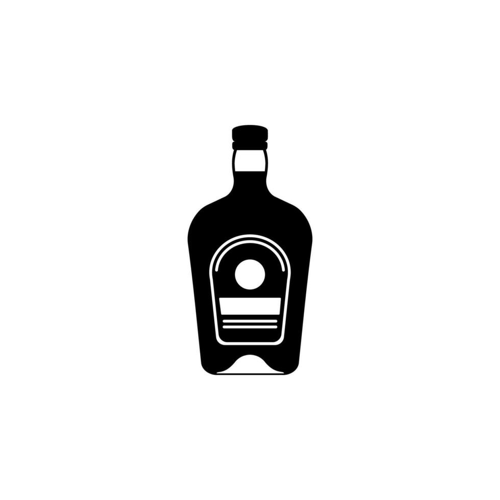 whiskey bottle vector icon illustration