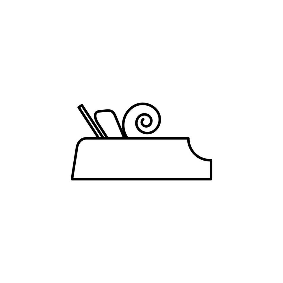 Jack plane line vector icon illustration