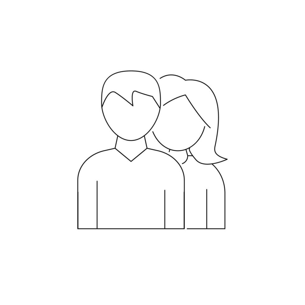 avatar of a man and a woman vector icon illustration