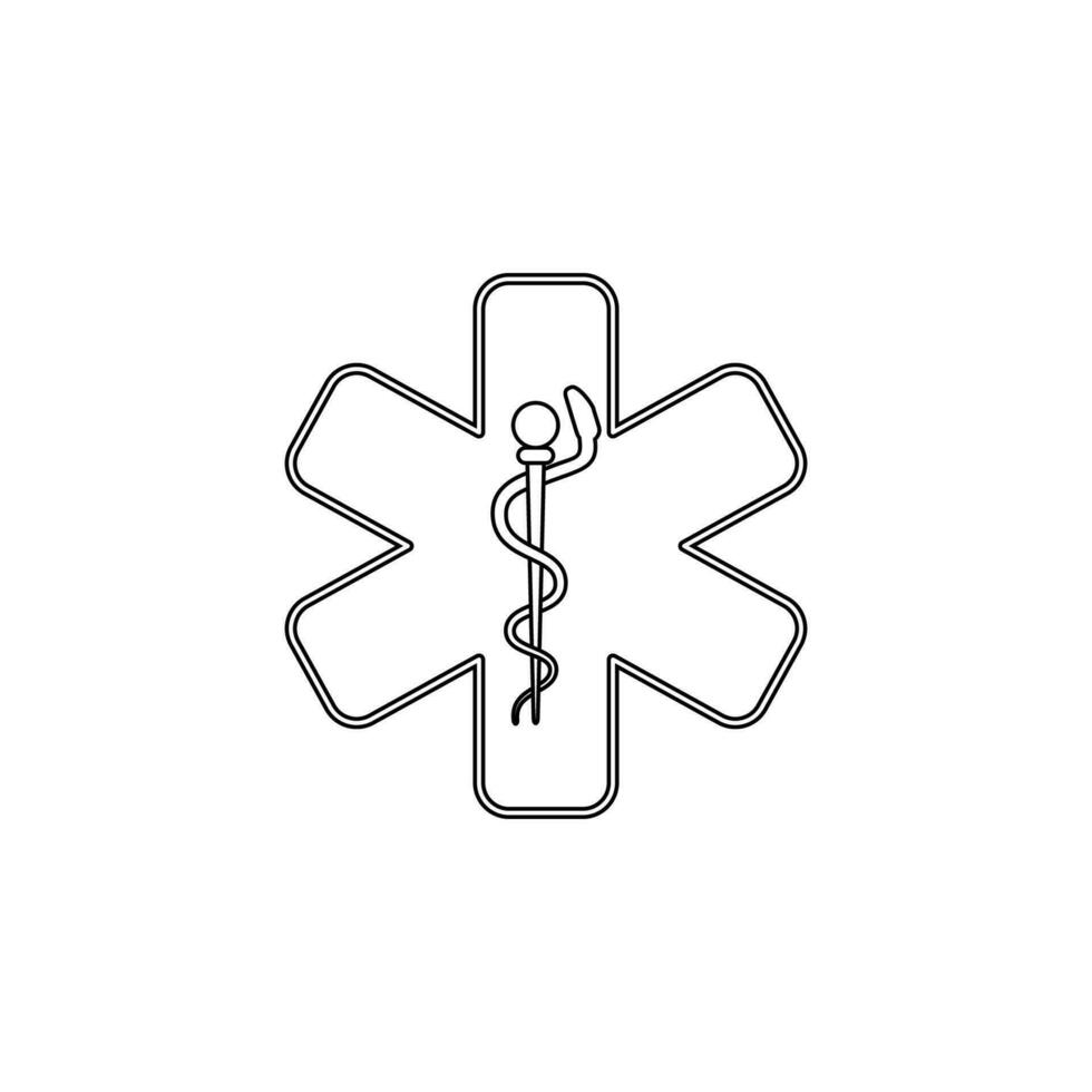 medical snake symbol vector icon illustration