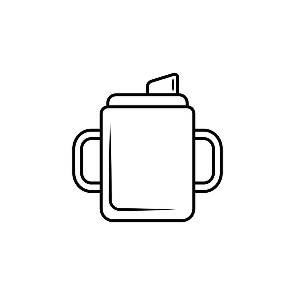 sorbiendo taza vector icono ilustración